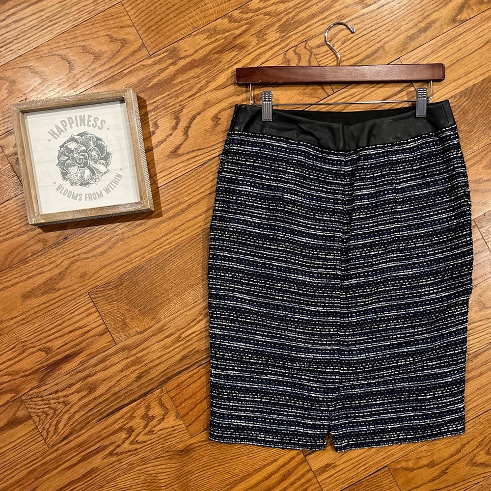 The Limited leather accented pencil skirt